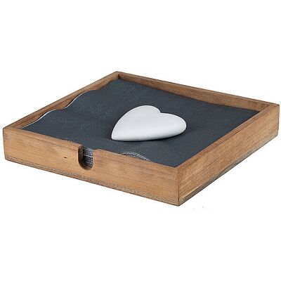 RAEDER Serviettenhalter Herz braun B RAEDER Serviettenhalter Herz braun B