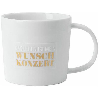 RAEDER Tasse - Poesietasse 320ml Leben, Wunschkonzert weiss B RAEDER Tasse - Poesietasse 320ml Leben, Wunschkonzert weiss B