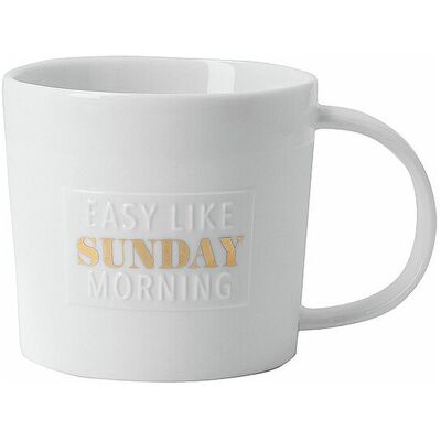 RAEDER Tasse - Poesietasse 320ml Sunday Morning weiss B RAEDER Tasse - Poesietasse 320ml Sunday Morning weiss B