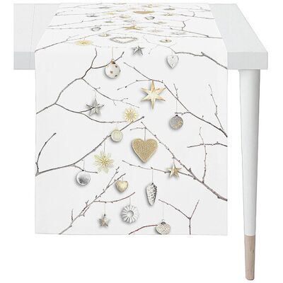 Apelt Weihnachts Tischläufer 140x46cm SEASON Weiss weiss B Apelt Weihnachts Tischläufer 140x46cm SEASON Weiss weiss B