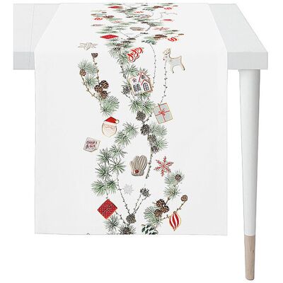 Apelt Weihnachts Tischläufer 140x46cm SEASON Weiss weiss B Apelt Weihnachts Tischläufer 140x46cm SEASON Weiss weiss B