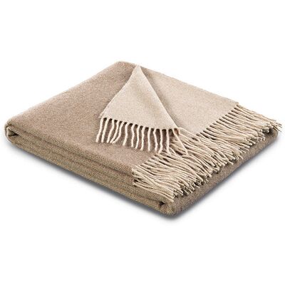 FYNCH-HATTON Wolldecke - Plaid KIBO 130x170cm Nature Sand beige B FYNCH-HATTON Wolldecke - Plaid KIBO 130x170cm Nature Sand beige B