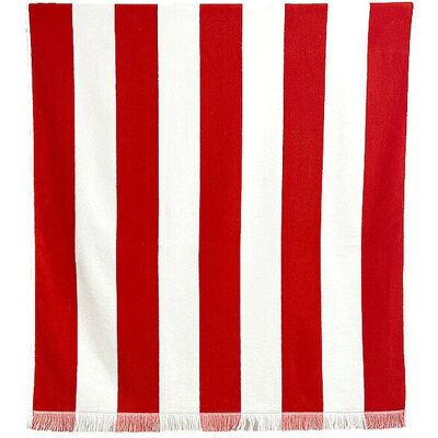 HAOMY Strandtuch 90x170cm Porto gestreift rot B HAOMY Strandtuch 90x170cm Porto gestreift rot B