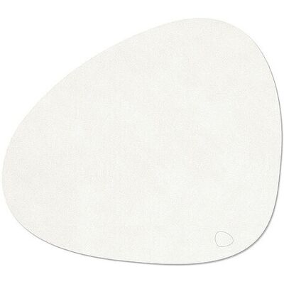 LIND DNA Leder-Platzset 37x44cm NUPO oval Pure White weiss B LIND DNA Leder-Platzset 37x44cm NUPO oval Pure White weiss B
