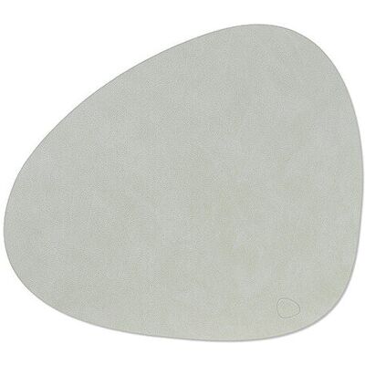 LIND DNA Leder-Platzset 37x44cm NUPO oval Metallic hellgrau B LIND DNA Leder-Platzset 37x44cm NUPO oval Metallic hellgrau B