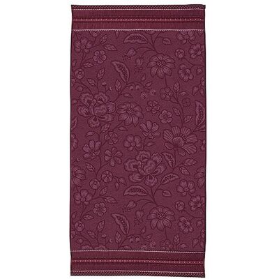 Pip Studio Duschtuch Jasmin Jacquard 70x140cm Dunkel Pink Beere - Handtuch Pip Studio Duschtuch Jasmin Jacquard 70x140cm Dunkel Pink Beere - Handtuch