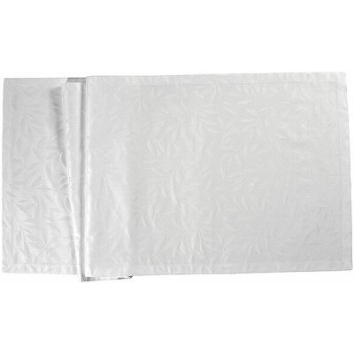 SANDER Tischläufer COMO DAMAST 50x140cm Weiss weiss B SANDER Tischläufer COMO DAMAST 50x140cm Weiss weiss B