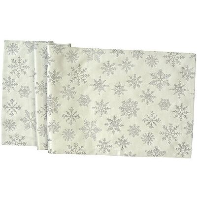 SANDER Weihnachts Tischläufer 50x140cm CRISTALLO LUCE Ecru/Silver creme B SANDER Weihnachts Tischläufer 50x140cm CRISTALLO LUCE Ecru/Silver creme B