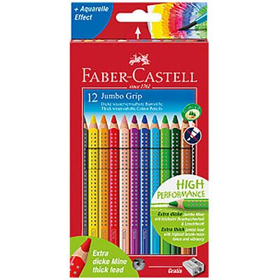 FABER-CASTELL Jumbo Grip Buntstift, 12er Kartonetui keine Farbe B FABER-CASTELL Jumbo Grip Buntstift, 12er Kartonetui keine Farbe B
