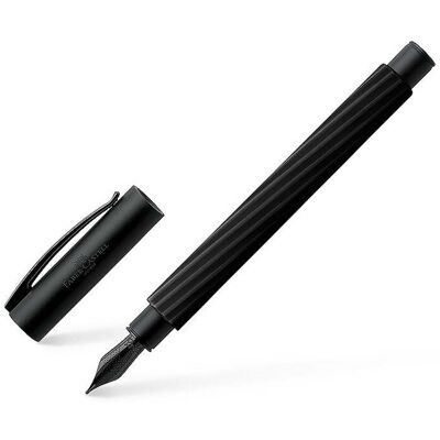 FABER-CASTELL Füllhalter Ambition Italic Medium Obsidian Black schwarz B FABER-CASTELL Füllhalter Ambition Italic Medium Obsidian Black schwarz B