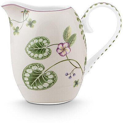 PIP STUDIO Milchkännnchen LILY & LOTUS 250ml Off White lila B PIP STUDIO Milchkännnchen LILY & LOTUS 250ml Off White lila B
