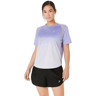 ASICS Damen Laufshirt Road Fade lila M W ASICS Damen Laufshirt Road Fade lila M W