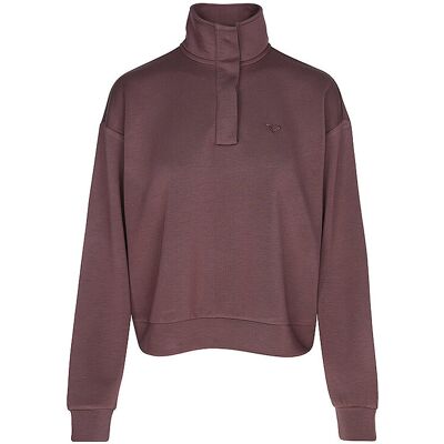 ROXY Damen Sweater Rise & Vibe Fleece dunkelrot L W ROXY Damen Sweater Rise & Vibe Fleece dunkelrot L W