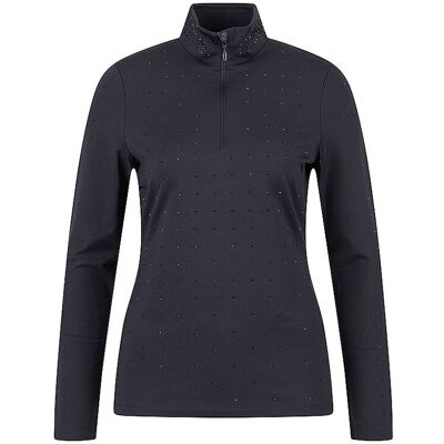 SPORTALM Damen Unterzieh ZIpshirt aus kuscheligem Jersey schwarz 42 W SPORTALM Damen Unterzieh ZIpshirt aus kuscheligem Jersey schwarz 42 W