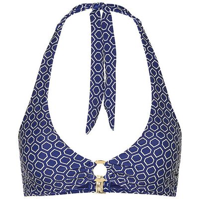 DARLING HARBOUR Damen Bikinioberteil Neckholder Top Ring dunkelblau 40 W DARLING HARBOUR Damen Bikinioberteil Neckholder Top Ring dunkelblau 40 W