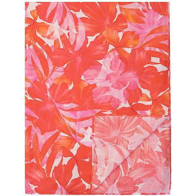 DARLING HARBOUR Damen Pareo Gross Hawaii Flower rot W DARLING HARBOUR Damen Pareo Gross Hawaii Flower rot W