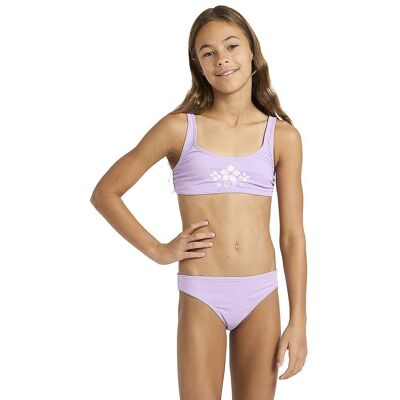 ROXY Mädchen Bikini Solid Active lila 164 B ROXY Mädchen Bikini Solid Active lila 164 B