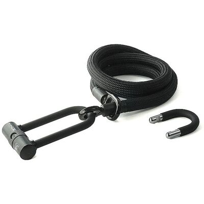 TEX-LOCK Bügelschloss mit Textilseil Eyelet 160 onyx black schwarz B TEX-LOCK Bügelschloss mit Textilseil Eyelet 160 onyx black schwarz B