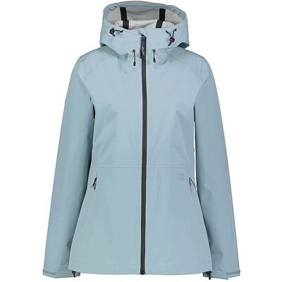 MERU Damen Wanderjacke Amarante 3L Hoodie hellblau 46 W MERU Damen Wanderjacke Amarante 3L Hoodie hellblau 46 W