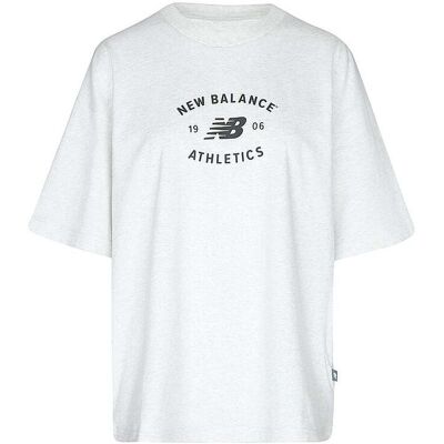 NEW BALANCE Damen T-Shirt Reimagined Oversized hellgrau XS W NEW BALANCE Damen T-Shirt Reimagined Oversized hellgrau XS W