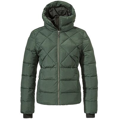 SCHÖFFEL Damen Winter Isojacke Boston Hoodie dunkelgrün 40 W SCHÖFFEL Damen Winter Isojacke Boston Hoodie dunkelgrün 40 W