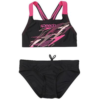 SPEEDO Mädchen Bikini Medley Logo grau 176 B SPEEDO Mädchen Bikini Medley Logo grau 176 B