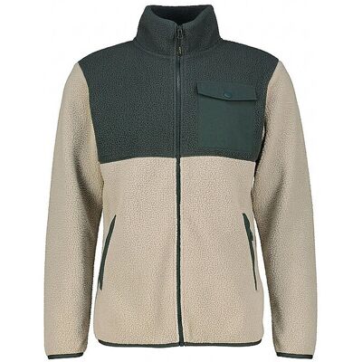 MERU Herren Fleecejacke Quimper Sherpa Block beige M M MERU Herren Fleecejacke Quimper Sherpa Block beige M M