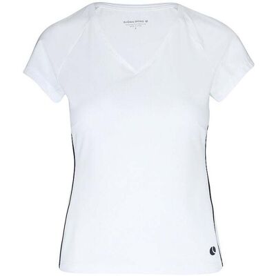 BJÖRN BORG Damen Tennisshirt ACE V-Neck weiss L W BJÖRN BORG Damen Tennisshirt ACE V-Neck weiss L W