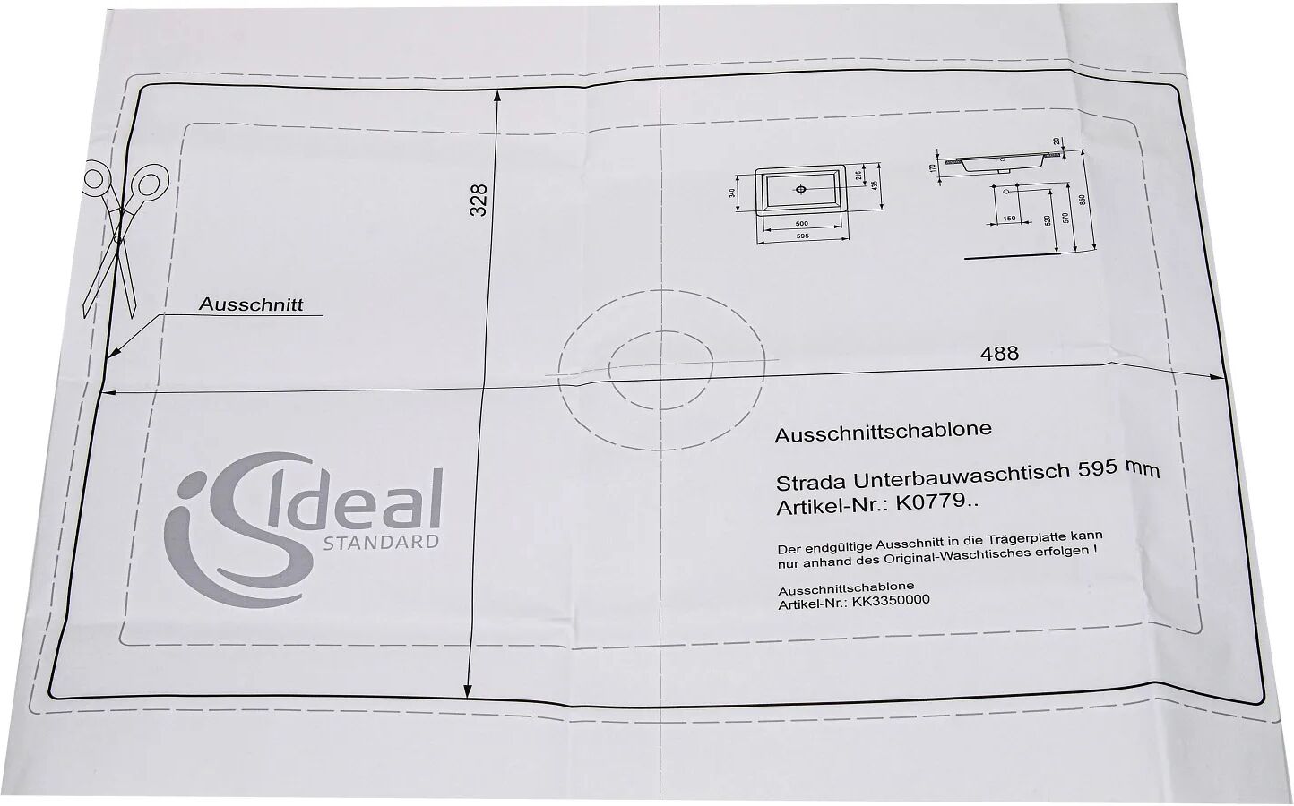 Ideal Standard für Strada Unterbauwaschtisch 59,5 cm für Strada Waschtisch Art.K0779901   KK3350000