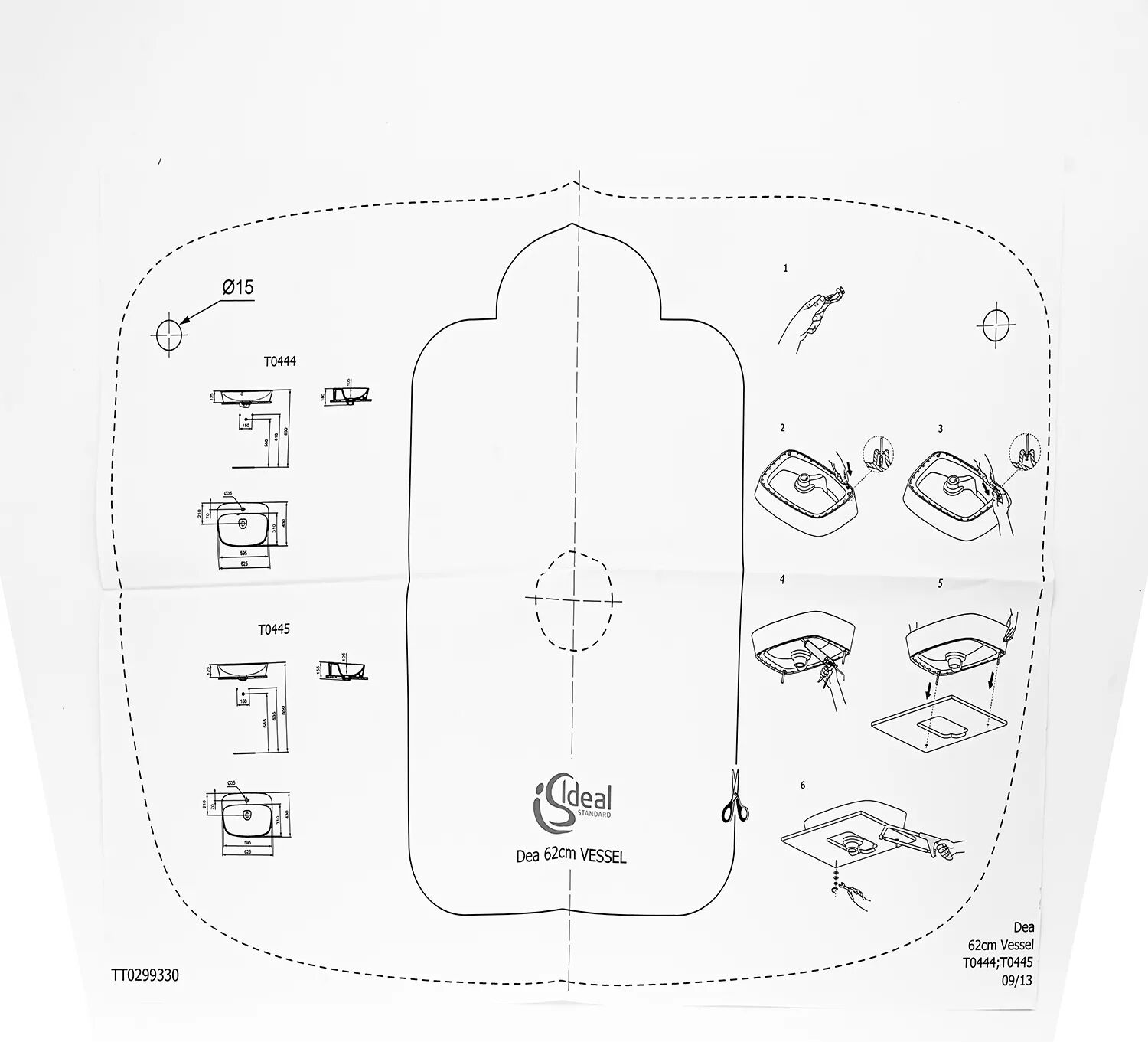 Ideal Standard für Dea Schale 62,5 cm für Dea Schale Art.T044501   TT0299330