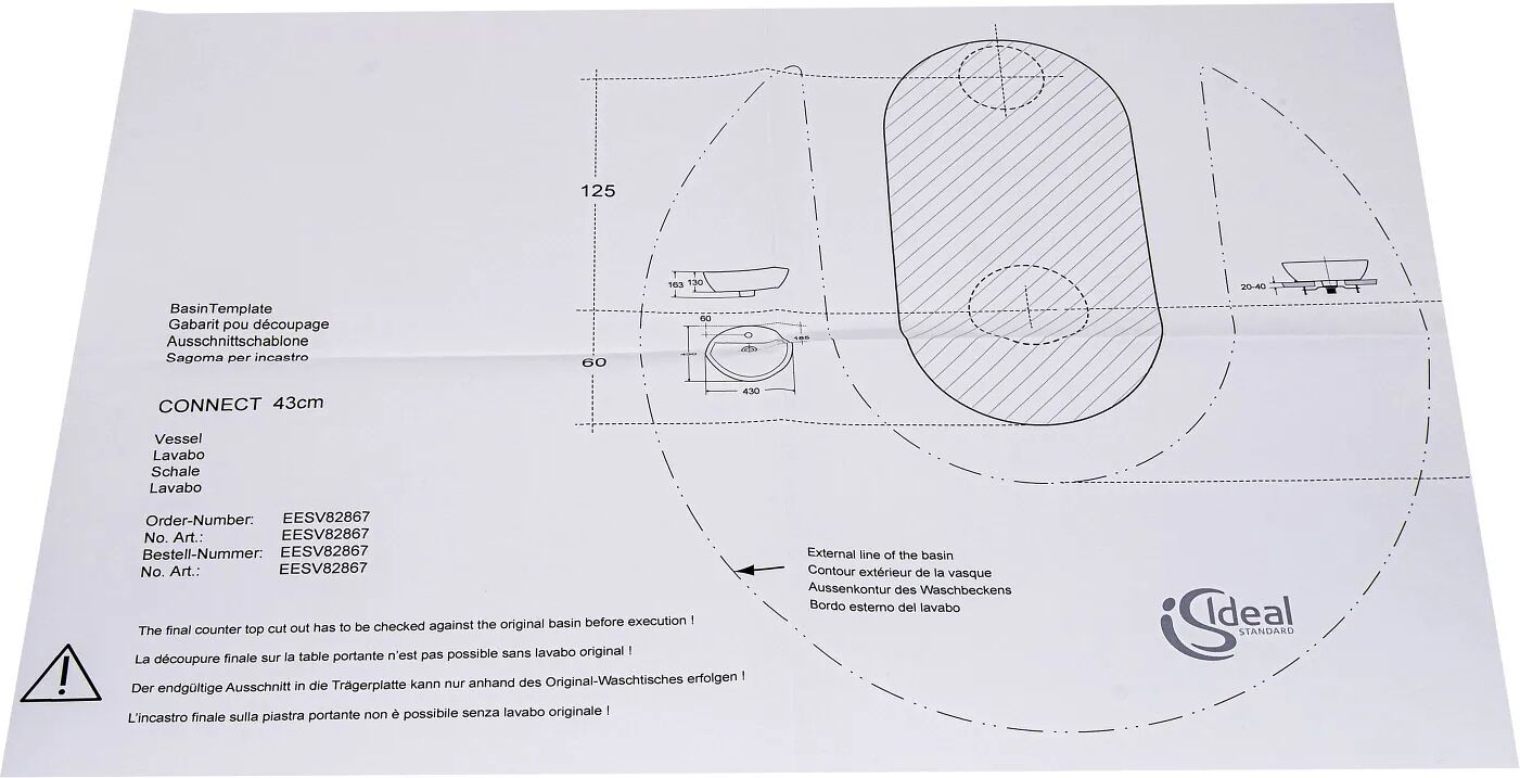 Ideal Standard für Connect Sphere Aufsatzschale für Connect Sphere Aufsatzschale   EESV82867