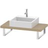 Duravit L-Cube Konsole Compact 170 x 48 x 3 cm mit 1 Ausschnitt - B: 170 T: 48 H: 3 cm - mediterrane eiche (Echtholzfurnier)