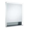 Keuco Royal Lumos Unterputz-Spiegelschrank 65 x 73,5 cm mit Spiegelheizung, LED-Beleuchtung, 1 Tür, Anschlag links - B: 65 T: 16,5 H: 73,5 cm - silber-eloxiert/verspiegelt