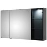 Pelipal Balto Spiegelschrank 90 x 17 x 70,3 cm mit Vitrine rechts - B: 90 T: 17 H: 70,3 cm - weiß glanz