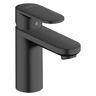 Hansgrohe Vernis Blend Waschtischarmatur 100 mit Zugstangen-Ablaufgarnitur - H: 14,3 Ausladung: 10,8 cm - mattschwarz