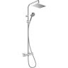 Hansgrohe Vernis Shape Duschsystem 230 1 jet EcoSmart mit Brausethermostat - B: 27,7 T: 51,2 H: 112,4 cm - chrom