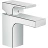 Hansgrohe Vernis Shape Waschtischarmatur 70 mit Metall Zugstangen-Ablaufgarnitur - H: 12,7 Ausladung: 8,9 cm - chrom