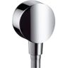 Hansgrohe Fixfit S Schlauchanschluss mit Rückflussverhinderer und Kunststoffwinkel - Ø 6,1 T: 3,8 cm - chrom