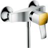 Hansgrohe Metropol Classic Einhebel-Brausemischer Aufputz mit Hebelgriff - Gesamt Ausladung: 19,3 Rosetten Ø: 7 cm - chrom/gold-optik