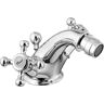 Herzbach ANAIS Bidet-Einlochbatterie mit Abaufgarnitur - H: 9,7 Ausladung: 11 cm - chrom/gold