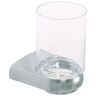 Bravat Metasoft Glashalter mit klarem Glas Ø 6,5 cm - B: 7 T: 9,1 H: 11,2 cm - chrom