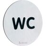 Smedbo XTRA WC Schild WC - Ø: 7,6 cm - edelstahl gebürstet