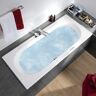 Villeroy & Boch Loop & Friends Oval Duo-Badewanne 180 x 80 cm, Hydropool Comfort, Technik Position 1 - L: 180 B: 80 cm - weiß