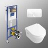 Villeroy & Boch Architectura WC-Set mit Vorwandelement und Betätigungsplatte - weiß alpin mit CeramicPlus / weiß alpin / weiß
