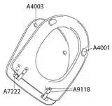 Pressalit Puffer 4001000 oval für Sitzring serienübergreifend weiß  A4001000