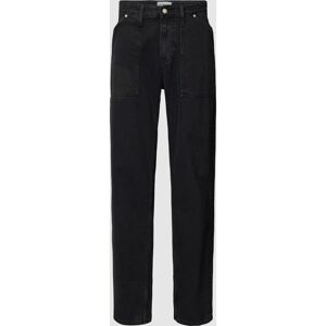 Calvin Klein Jeans Straight Fit Jeans mit seitlichen Eingrifftaschen, Größe 30 - EUR - Schwarz - 30