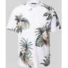 Jack & Jones Premium Poloshirt mit Allover-Print Modell 'LAPALMA' - men - WEISS - S;M;L;XL;XXL