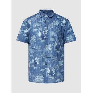 BALDESSARINI Freizeithemd mit Allover-Muster Modell 'Billy' - men - Blau - M;L;XL