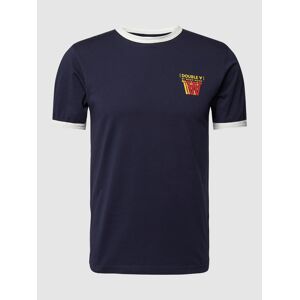 Wood Wood T-Shirt mit Label-Print Modell 'Tom' - men - Blau / Türkis - S;M;L;XL;XXL