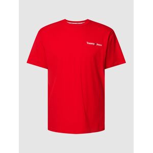 Tommy Jeans T-Shirt mit Label-Stitching - men - Rot - M;L;XL;XXL